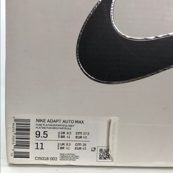 Nike Adapt Auto Max Infrared Self Lacing CI5018-002 Men’s Sneakers - Size 9.5 - Picture 2 of 16